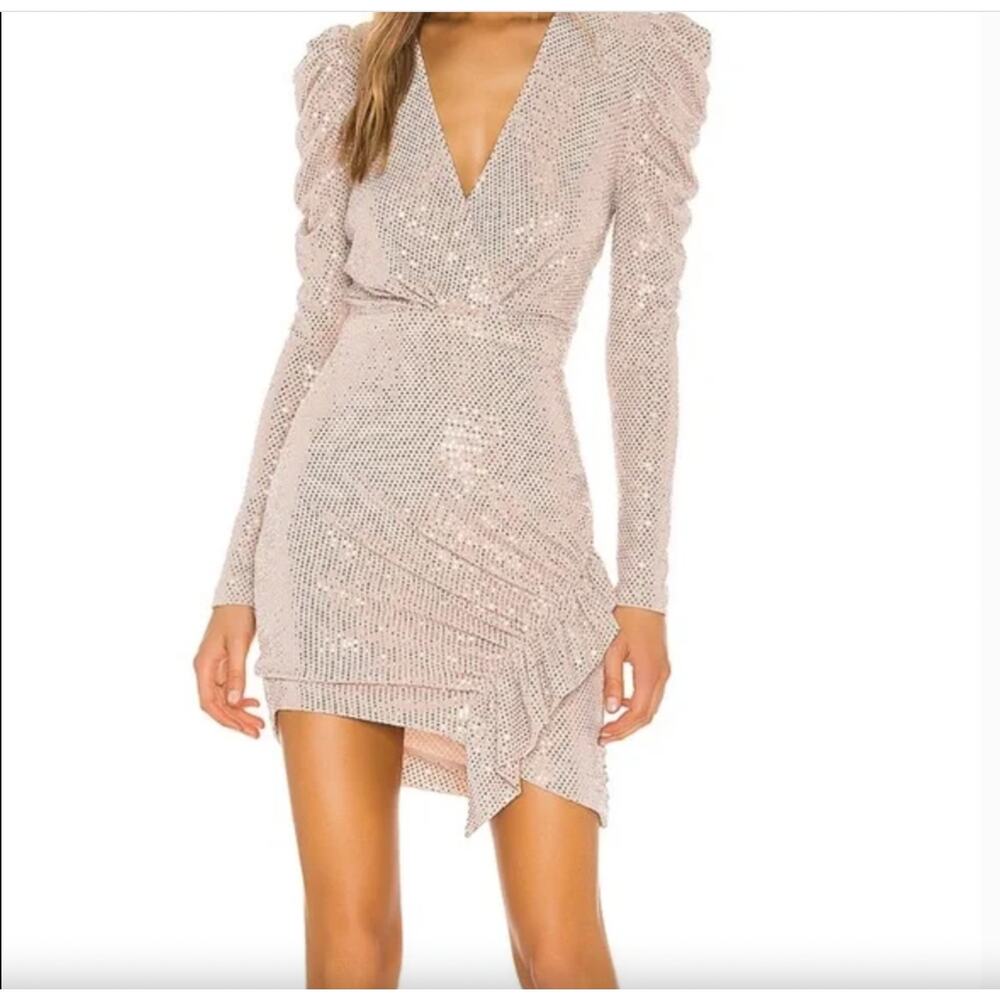 IRO Shimmering Silver Mini Dress - Picture 3 of 11